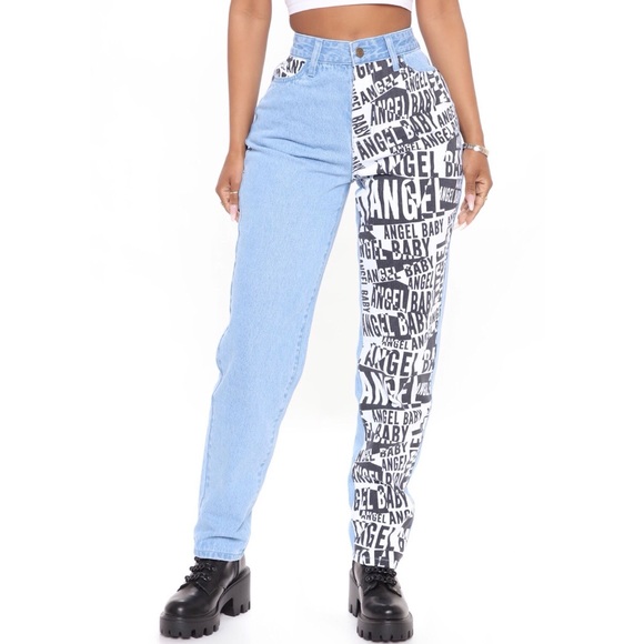 Non Stretch Mom Jeans - Light Blue Wash - Picture 4 of 5